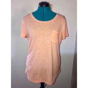 Peachy-orange relaxed fit t shirt